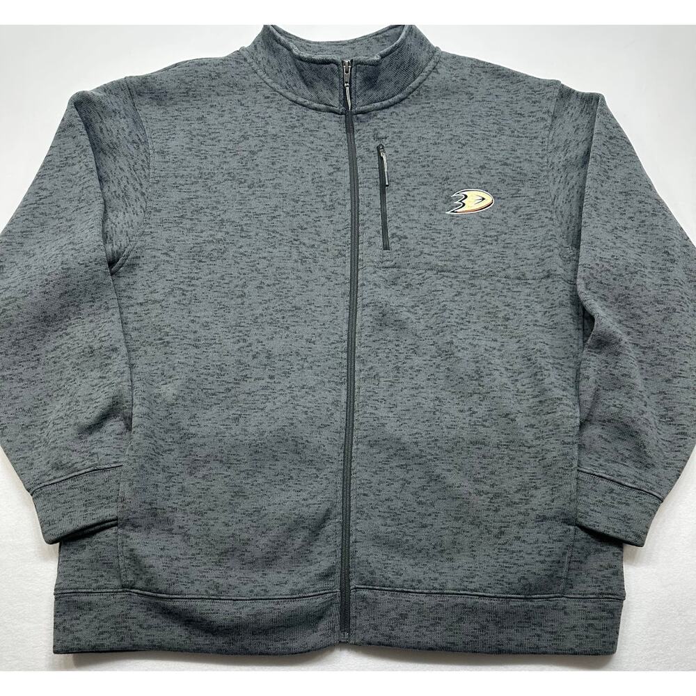 NHL Anaheim Ducks Full Zip Jacket Gray Official Licensed Hockey Jacket Men’s XL - Picture 4 of 9